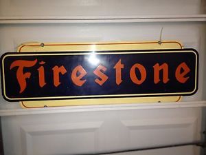 1949 Firestone Tire Co Metal Display Sign