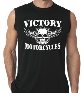 Victory Motorcycle Vegas Hammer Kingpin Black Sleeveless T Shirt Size Large