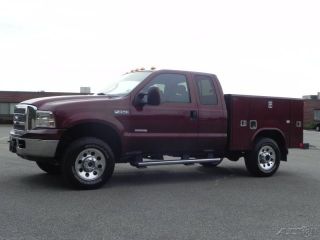 2007 Ford F250 F 250 XLT Extended Cab Utility Truck 4x4 6 0L Powerstroke Diesel