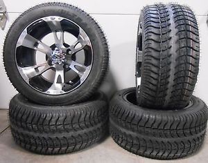 ITP SS112 Black Golf Wheels 12" 215x40 12 Tires EZ Go Club Car 4