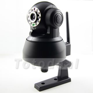 Wireless Pan Tilt IP Network CCTV Outdoor Surveillance Security Camera Black