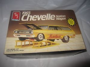 AMT 1 25 1965 Chevy Chevelle Station Wagon Plastic Model Kit '65 Muscle Car OB