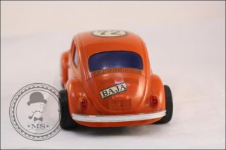 Vintage VW Baja Bug Toy Car Battery Operated Orange with Playboy Sticker More