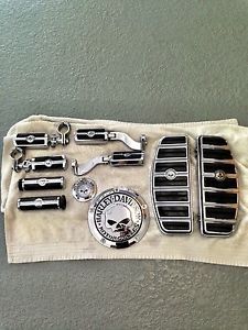Willie G Skull Harley Parts Pegs Grips Cover Touring Street Glide Ultra Electra