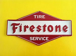 Firestone Tire Service Metal Sign Old Vintage Style 