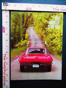 Brochure Advertisement Flyer GM 1965 Chevy Chevrolet Corvette Stingray Coupe