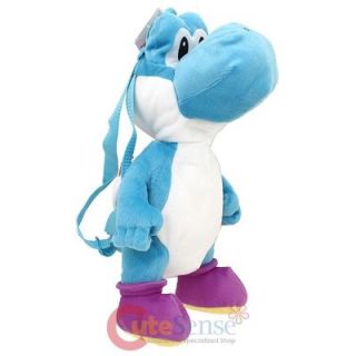 Super Mario Brothers Blue Yoshi Plush Doll Backpack 19" Costume Bag Licensed