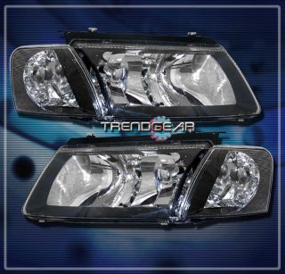 97 00 Volkswagen VW Passat B5 Crystal Head Lights Corner Signal Lamp Black 98 99