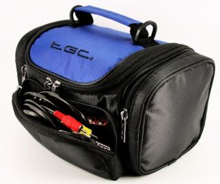 TGC Electric Blue Black Camera Case for Minox SLR Bridge Cameras Camcorders