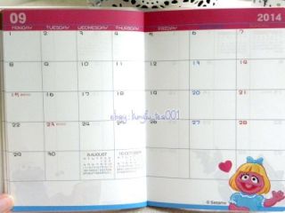 2014 Sesame Street Sleey Elmo Schedule Organizer Monthly Planner Journal A6