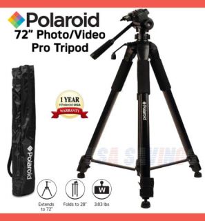 Polaroid Tripod 72" Professional Heavy Duty for Digital Cameras and Camcorders 815361013046
