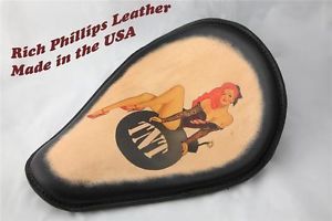 Motorcycle Spring Seat Sportster Harley Chopper Bobber 48 Rich Phillips Leather