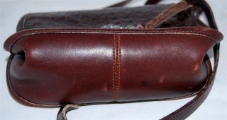 Brighton Brown Croc Leather Ornate Silver Shoulder Bag