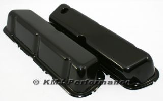 86 95 Ford 5 0 Mustang Black Steel Valve Covers Factory Style 5 0L 302 New