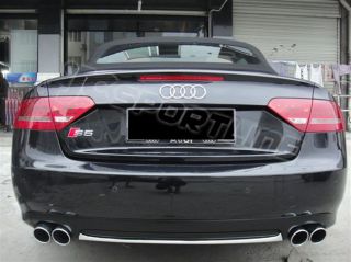 Fit for 2010 2012 Audi A5 4D S5 Look Rear Bumper Diffuser with Silver Painting