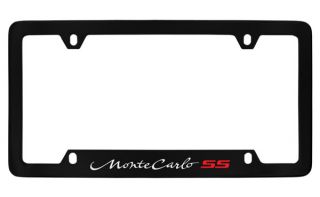 Chevrolet Monte Carlo SS Black Coated Metal Bottom Engraved License Plate Frame