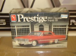 AMT Ertl Plastic Model Kit 6834 Prestige 1963 Chevy Impala 2dr Hardtop 1 25