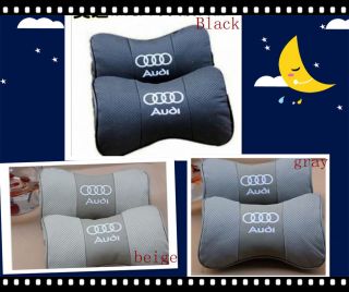2P High Quality Audi Car Rest Cushion Headrest Pillow Mat Pad Neck Holder Brace