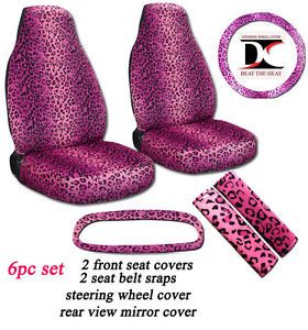 Pink Car Seat Cover Set