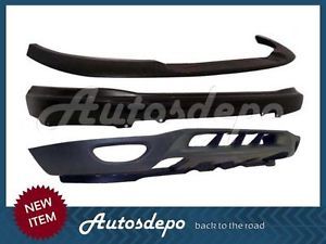 99 03 Ford F150 F250 LD 04 Heritage Front Bumper Pad Face Bar Blk Valance w Hole