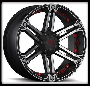 17" x 8" Tuff T01 Black Rims w P265 70 17 Nitto Terra Grappler at Wheels Tires