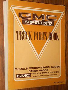 1971 1975 GMC Sprint El Camino Parts Book Original Parts Catalog