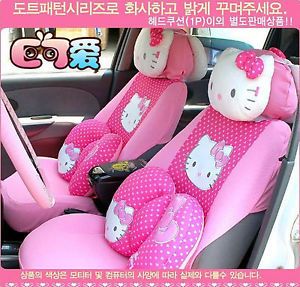 10pcs High Quality Hello Kitty Universal Auto Car Seat Covers Set