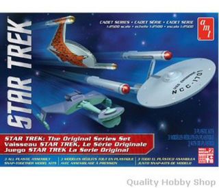 Star Trek Cadet Series TOS Era 2 SHIP Set 1 2500 Scale Skill 2 AMT Model Kit 763