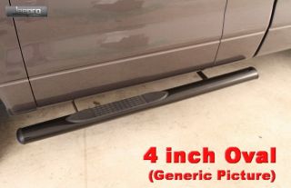 New 4'' Black Side Step Bars 41218 for 04 08 Ford F150 Reg Cab Excl Heritage