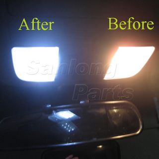 6X Xenon White LED Lights Interior Package for Toyota Corolla 2000 2012