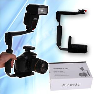 Quick Flip Flash Bracket Grip Camera Flash Arm Holder Stand for Canon Nikon H227