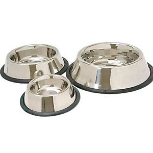 Stainless Steel Non Skid Bowls Dog Match Set of 2