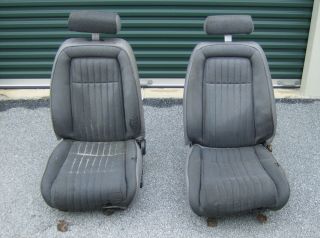 1987 1993 Ford Mustang Gray Tweed Driver Passenger Front Seats 5 0 GT LX