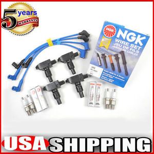 UF501 4 Pack Mazda RX8 RX 8 IC163 Ignition Coils NGK Spark Plugs NGK Wires Set