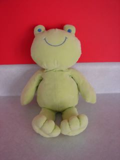 Koala Baby Green Velour First Plush Smiling Frog Lovey Toy Doll