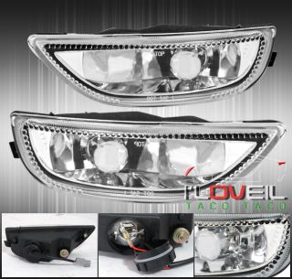2001 2002 Toyota Corolla Clear Driving Front Bumper Fog Lights Lamps Pair 01 02
