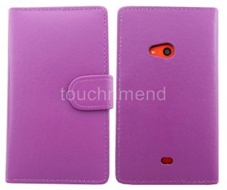 Book Pouch Leather Wallet Flip Case Cover with Card Slot for Nokia Lumia Models