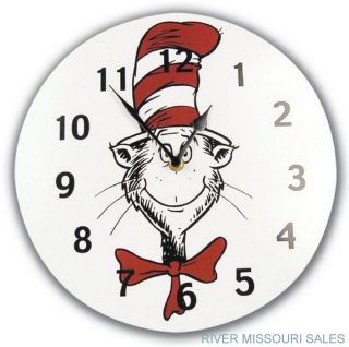 Trend Lab Dr Seuss Cat in The Hat 11" Wood Wall Clock New in Box