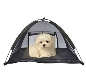 New Outdoor Camp Mesh Pop Up Pet Dog Cat House Camping Tent Beach Shelter Black