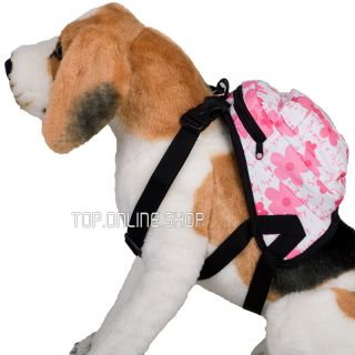 Pet Backpack Soft Body Harness Dog Puppy Cat Saddle Pink Bag D175