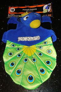 Peacock Costume Party Dress Up Clothing Halloween Pet Dog Size SM 12" 13"