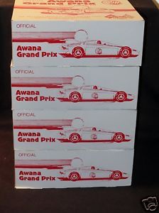 Official Awana Grand Prix Race Car Kits New in Box Four Kits 32 Cars No Wheels