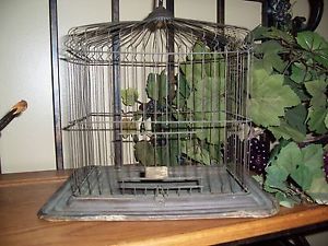 Vintage Antique Bird Cage Brass Wire Osbourn Victorian Decorative Display Old