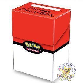 Pokemon Pokeball Ultra Pro Deck Box Card Holder Red and White Card Box