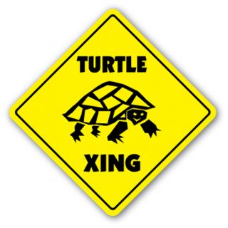 Turtle Crossing Sign New Xing Turtles Tortoise Gift Pet Animal Reptile Sea