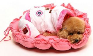 Pet Puppy Dog Cat Soft Pet Bed Round Kennel Sleeping Bag Warm Cushion Pillow