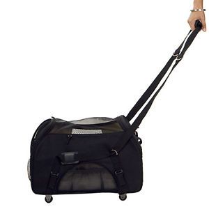 Bergan Pet Dog Cat Wheeled Comfort Carrier Tote Crate Airline Approved Large New