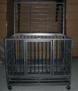 Large 42" Heavy Duty Dog Pet Cat Cage Crate Kennel HB