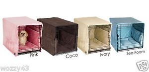 3 Piece Plush Cratewear Set XS XXL Pet Dream Dog Crate Cover Bedding New