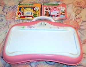 Pink LeapFrog Little Touch LeapPad Learning System 2 Books Cartridges